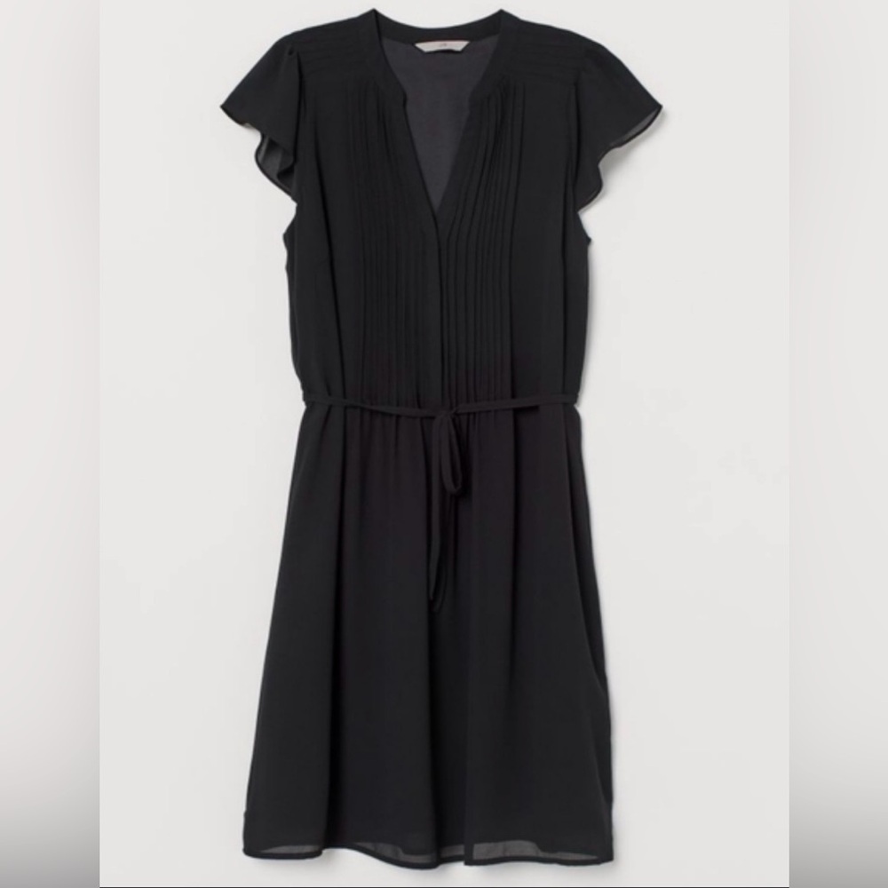 Old Navy Black Pintuck Front Slip Dress